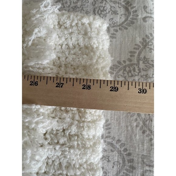 Vintage Carducci Fuzzy Sweater Womens Large Ivory Long Sleeve Chunky Vneck - Picture 15 of 15
